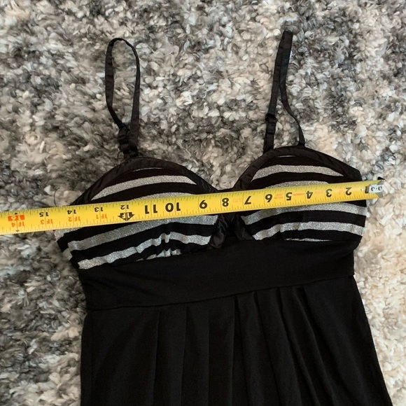 Guess Jeans Black and Silver Spaghetti strap dress Size Small - Picture 13 of 17